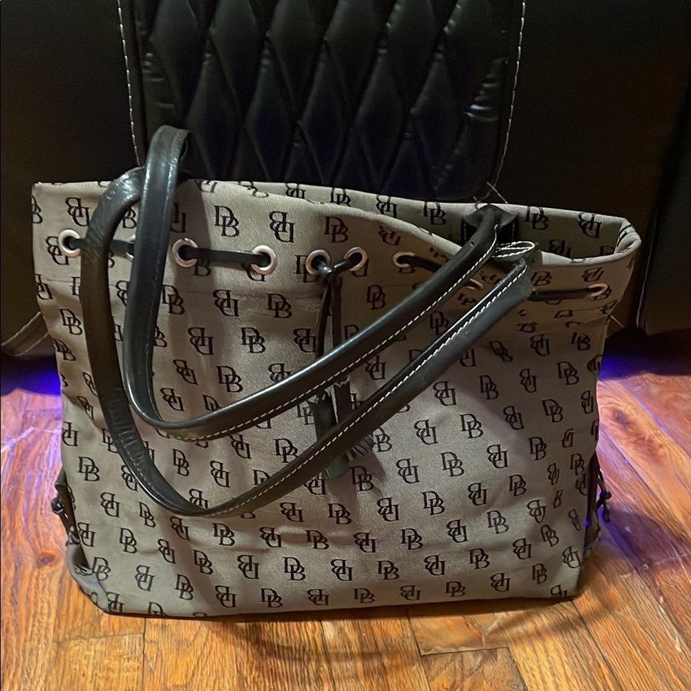 Designer Monogram Black and Gray Tote Bag (Used)